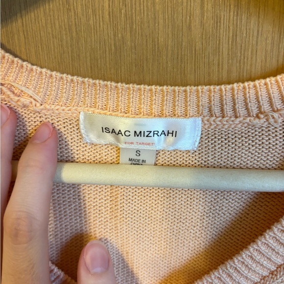 Isaac Misrahi peach sweater top - Picture 3 of 4